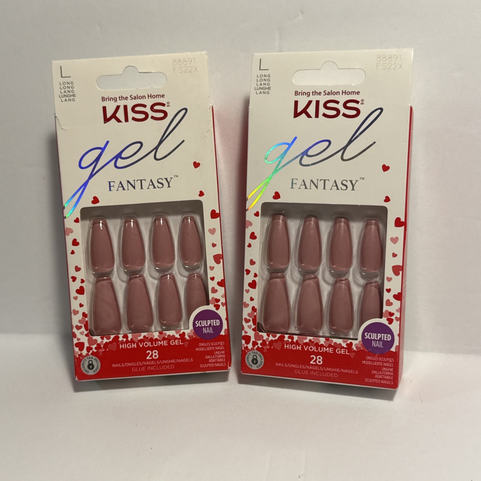 2x Kiss Gel Fantasy High Volume(L)Sculpted Nails👀My Page For More Designs💅🏻