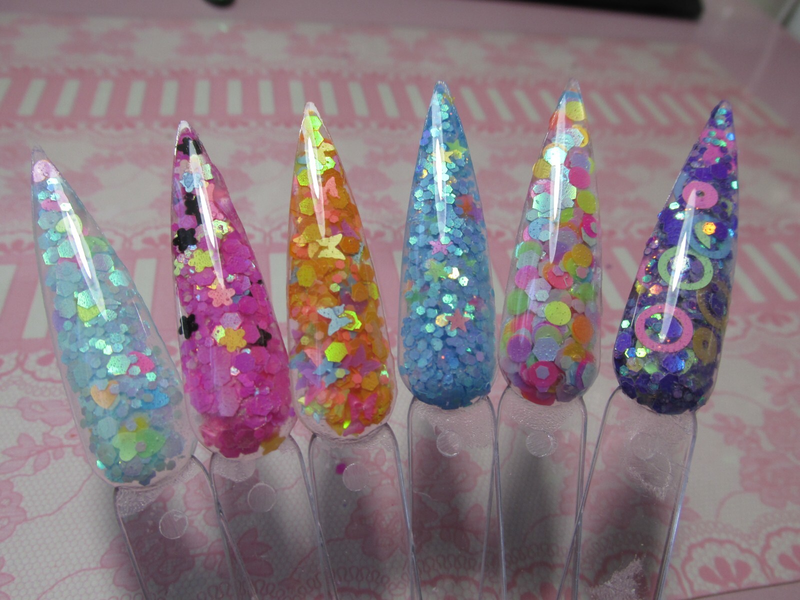 15 bags Glitter mixes for nail art Bundle