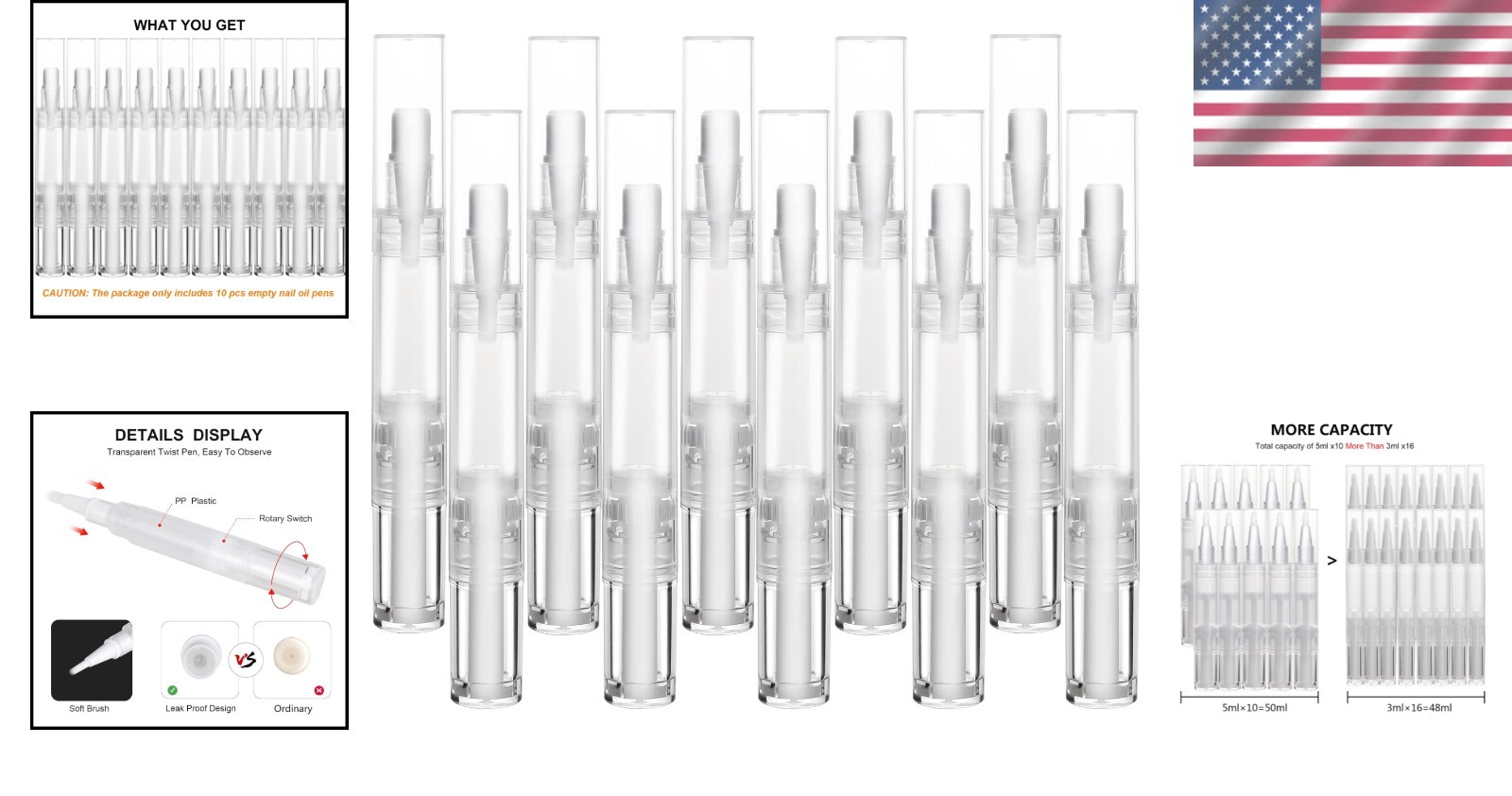 Empty 5ml Cuticle Oil and Eyelash Growth Pens – Ideal for On-the-Go Beauty