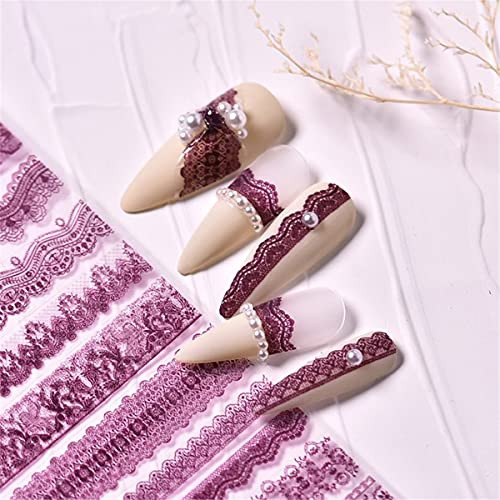 4 Colors Bridal Wedding Nail Art Stickers for Wedding Nail Art Suitable for