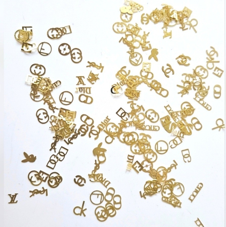 NWT NAIL ART DESIGN GOLD METAL NAIL FINDINGS: ULTIMATE MIX N°3!