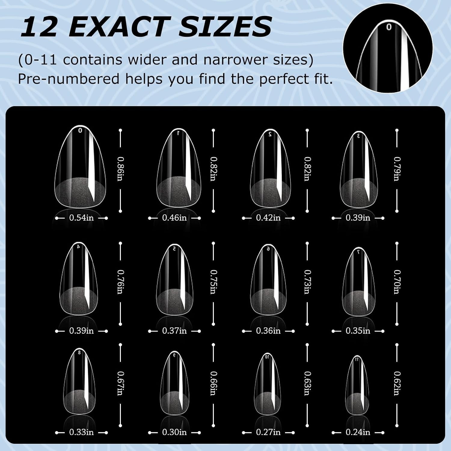 Soft Gel Almond Nail Tips – 288Pcs for DIY & Salon Use, Lightweight & Durable