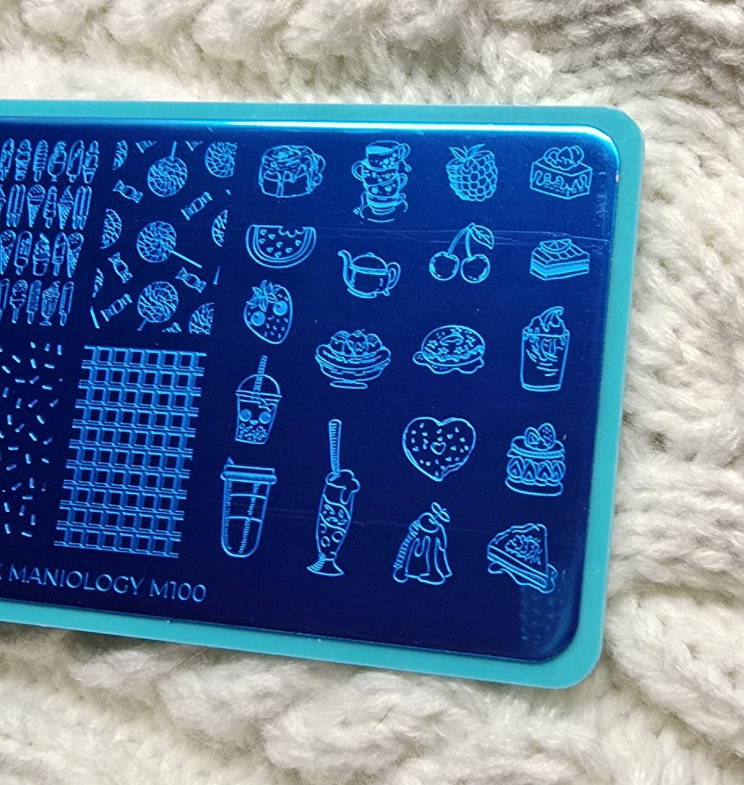 M100 Cyo X Maniology Design Contest Sweet Thing Candy Cake Nail Stamp Plate HTF