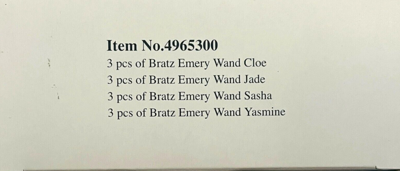 Bratz Dolls Print Nail Care Emery Wands Cloe, Jade, Sasha,Yasmine – LOT of 12