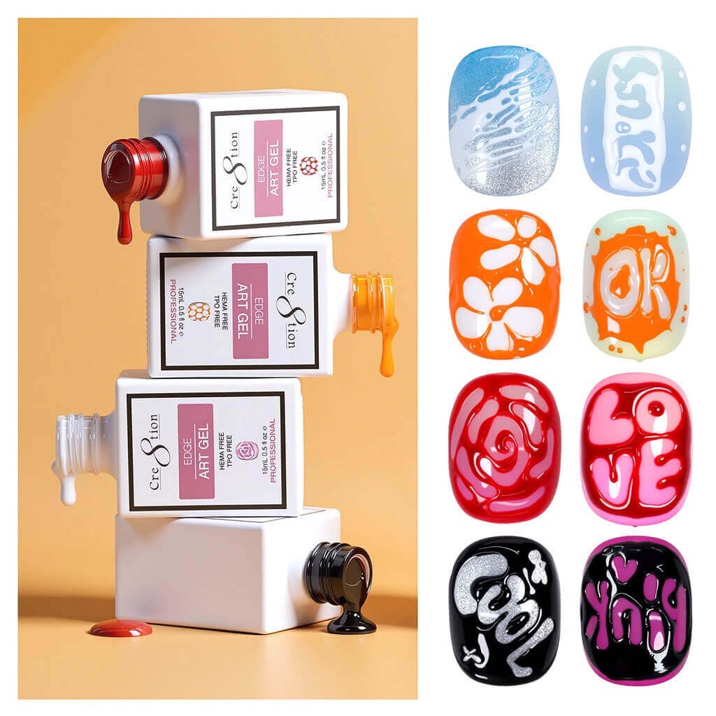 Cre8tion Soak Off Gel 0.5 oz – Glitter Top Coat No Wipe # 01