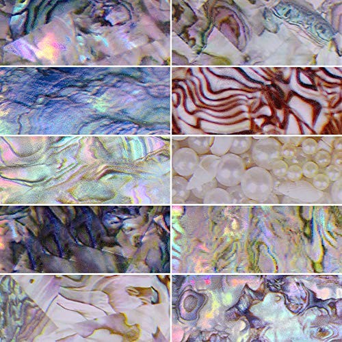 50 Sheets Laser Nail Foil Transfer Set Marble Flower Aurora Design Nail NO2