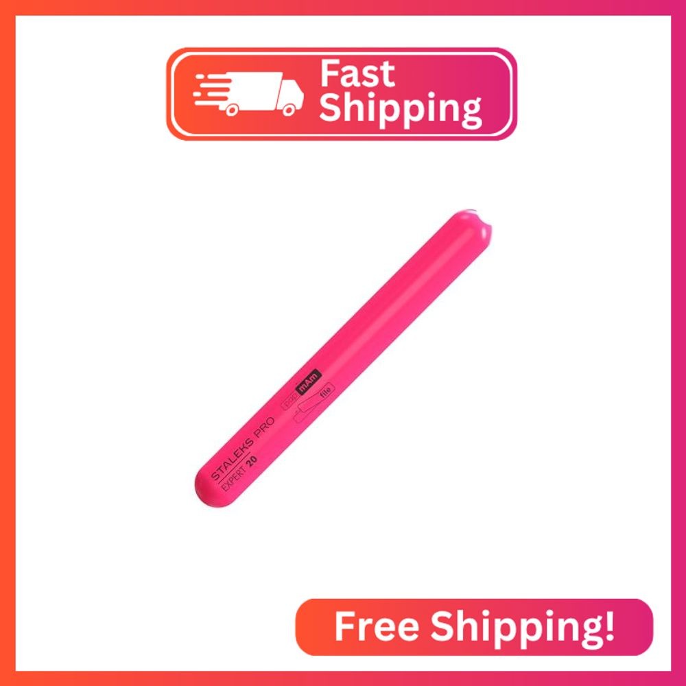 Staleks Pro Straight Beveled Plastic Nail File Base Expert 20 – Lightweight Reus