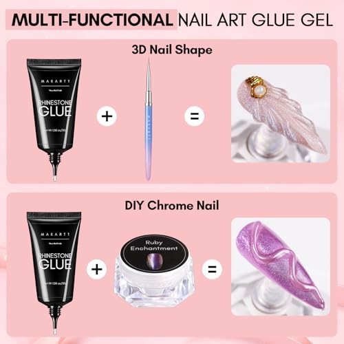 Extra Large Nail Rhinestone Glue 60ML Super Strong Gel for Rhinestones 3D Art