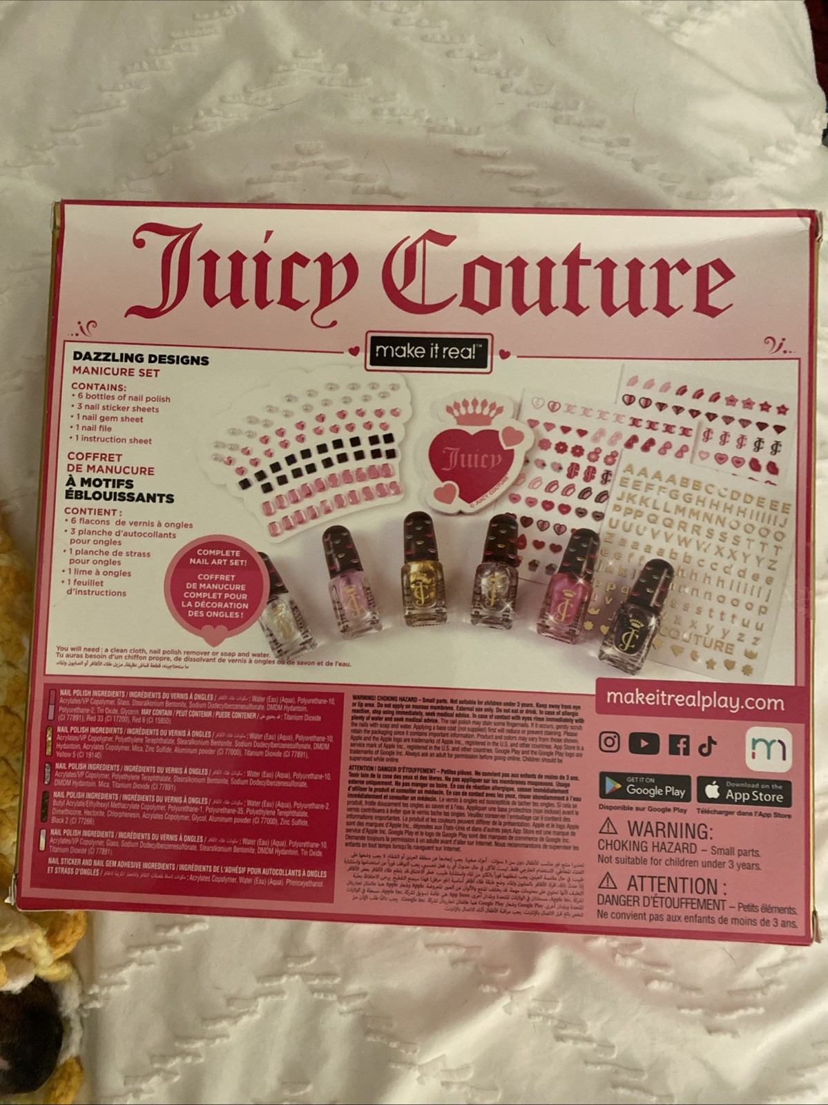 Juicy Couture Dazzling Designs Manicure Set – Complete Nail Art Set, Nail G…