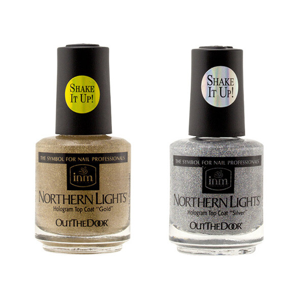INM Northern Lights Hologram Top Coat DUO – Silver Gold Duo set