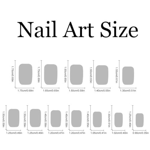 Summer Press On Nails – Short Square Colorful Glitter Ombre Fake Nails Style22