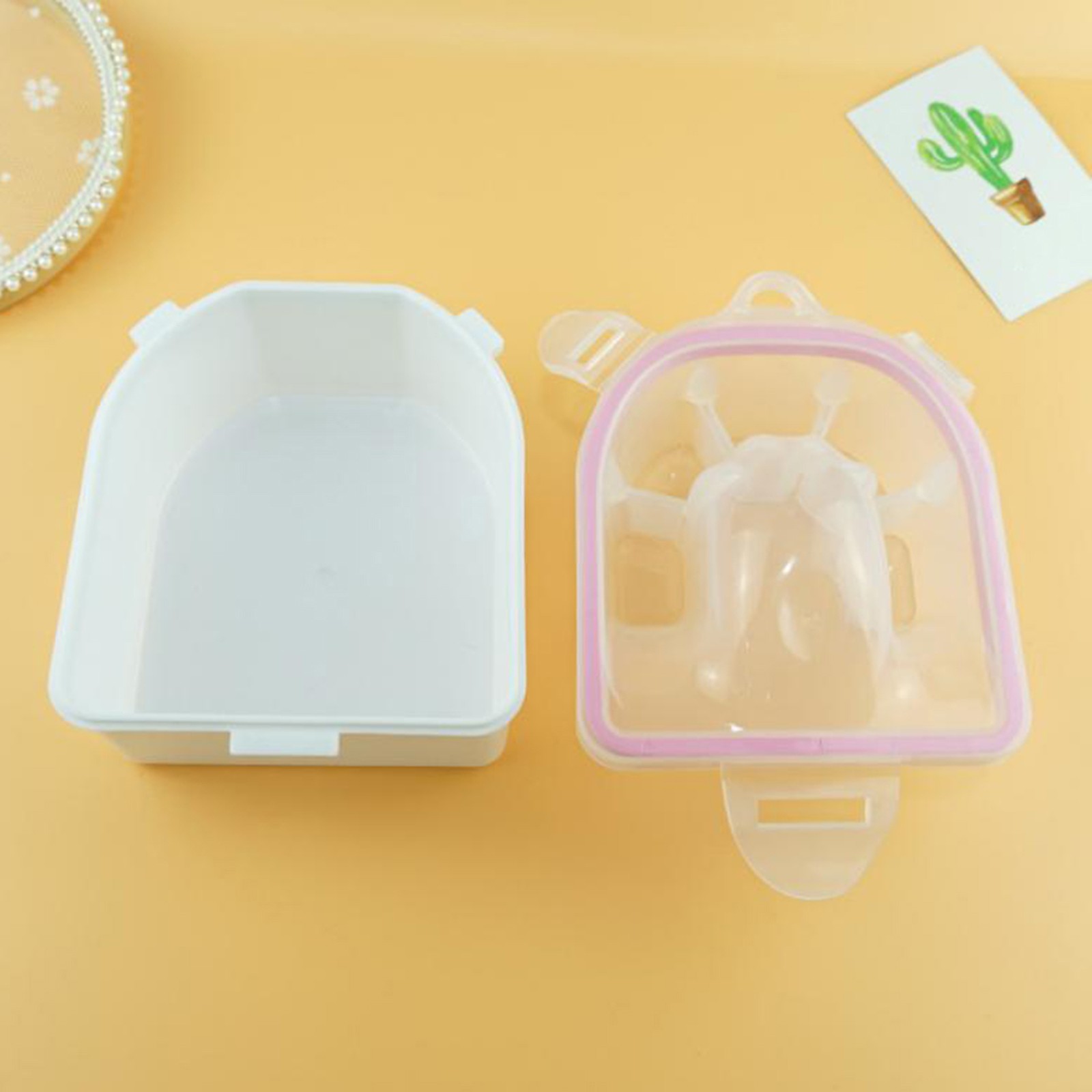 Nail Soaking Bowl Manicure Bowl Accessories Double Layer Soaker Tray Nail Soak