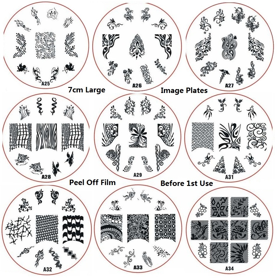 PICK 3 – A Series Image Plate of Your Choice for Stamping Nail art Designs XL