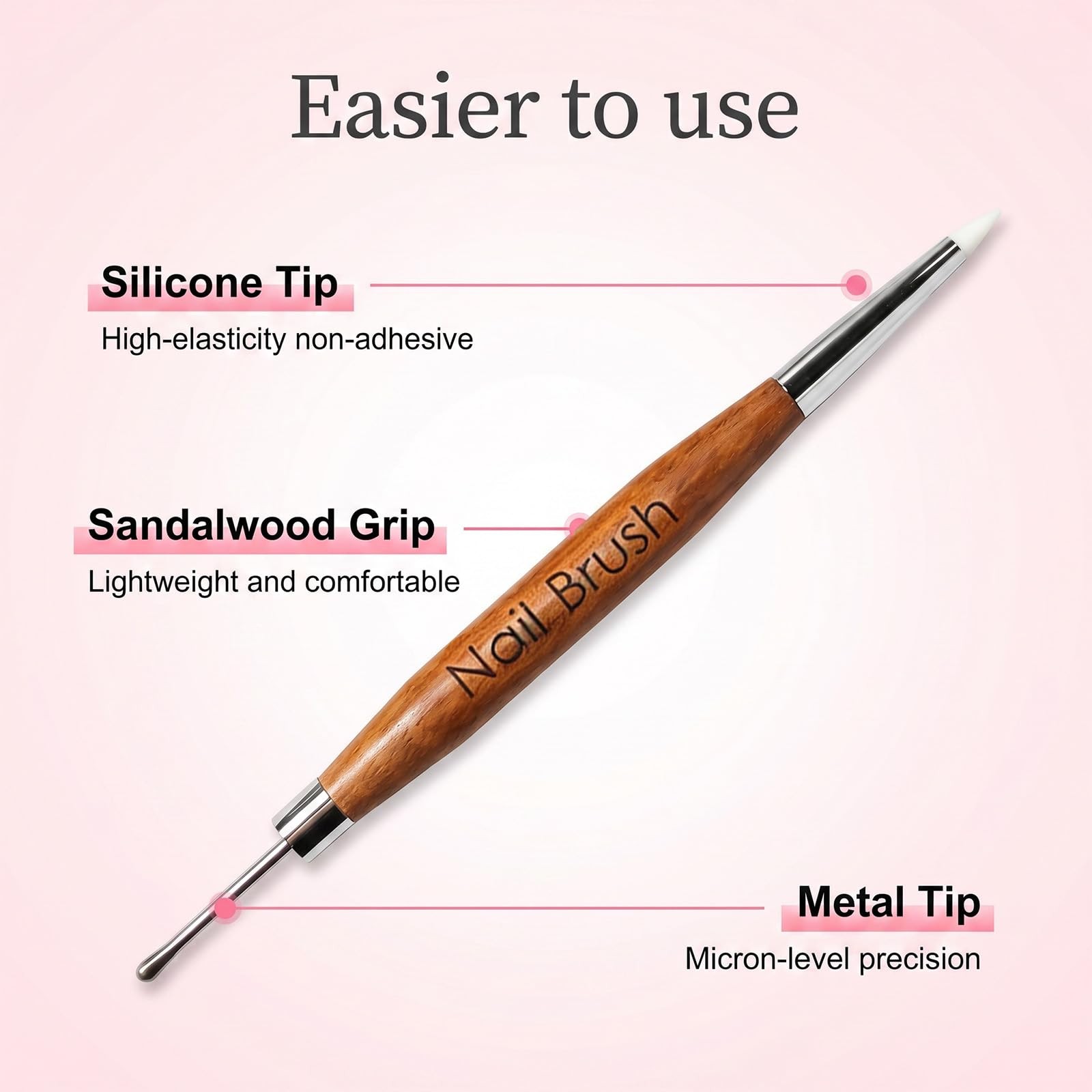 3Pcs Dual Ended Nail Art Sculpting Pens,Nail Carving Dotting Tools,Reusable 3…