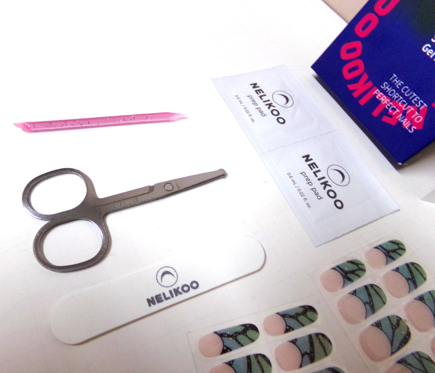 20 Tips Nail Sticker Adhesive Full Cover Semi Cured Gel Wraps,File,Scissors+ 548