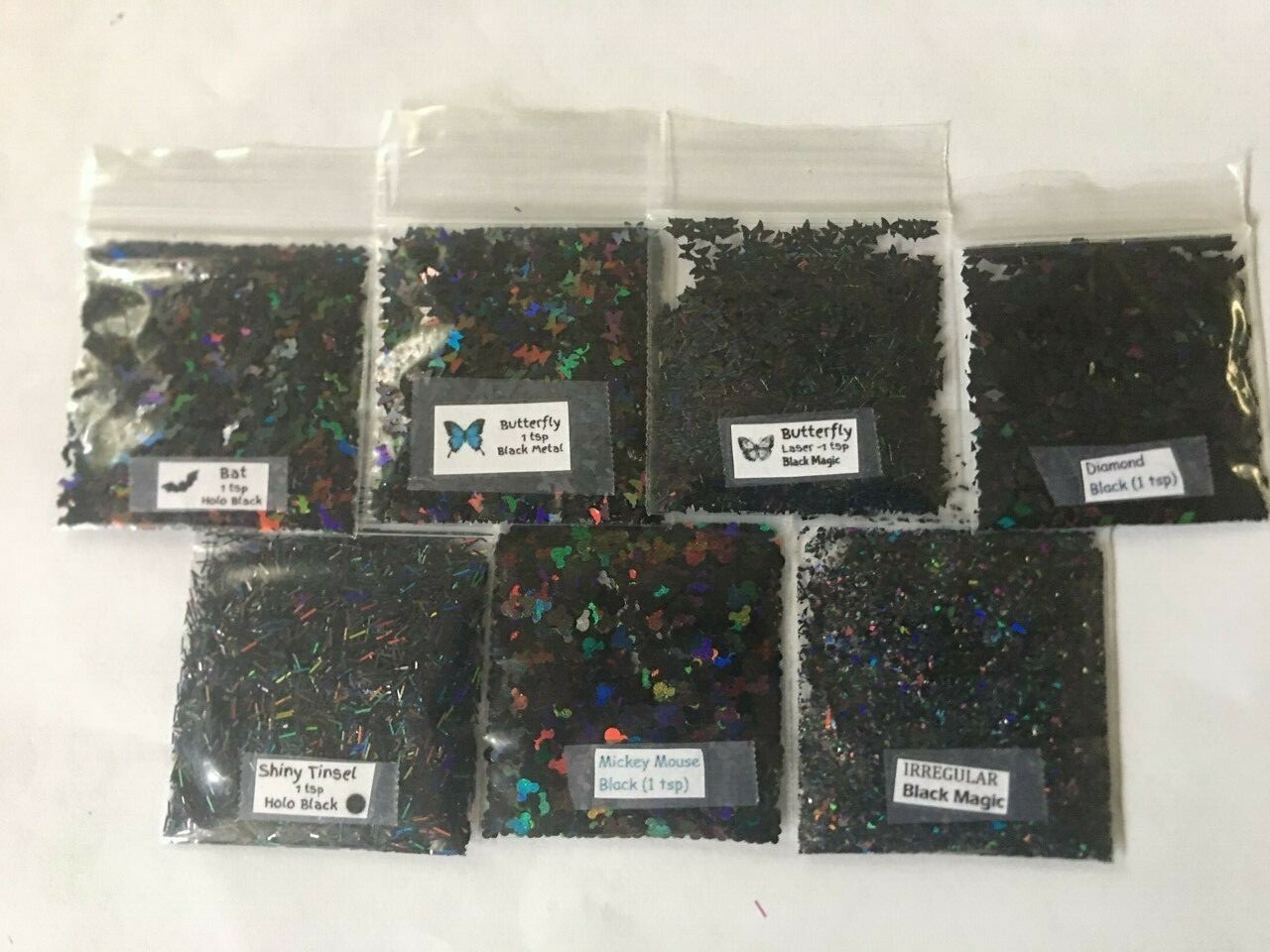 Halloween BLACK MAGIC Glitter Solvent Resistant-Acrylic Nails Art DIY(U PICK)-US