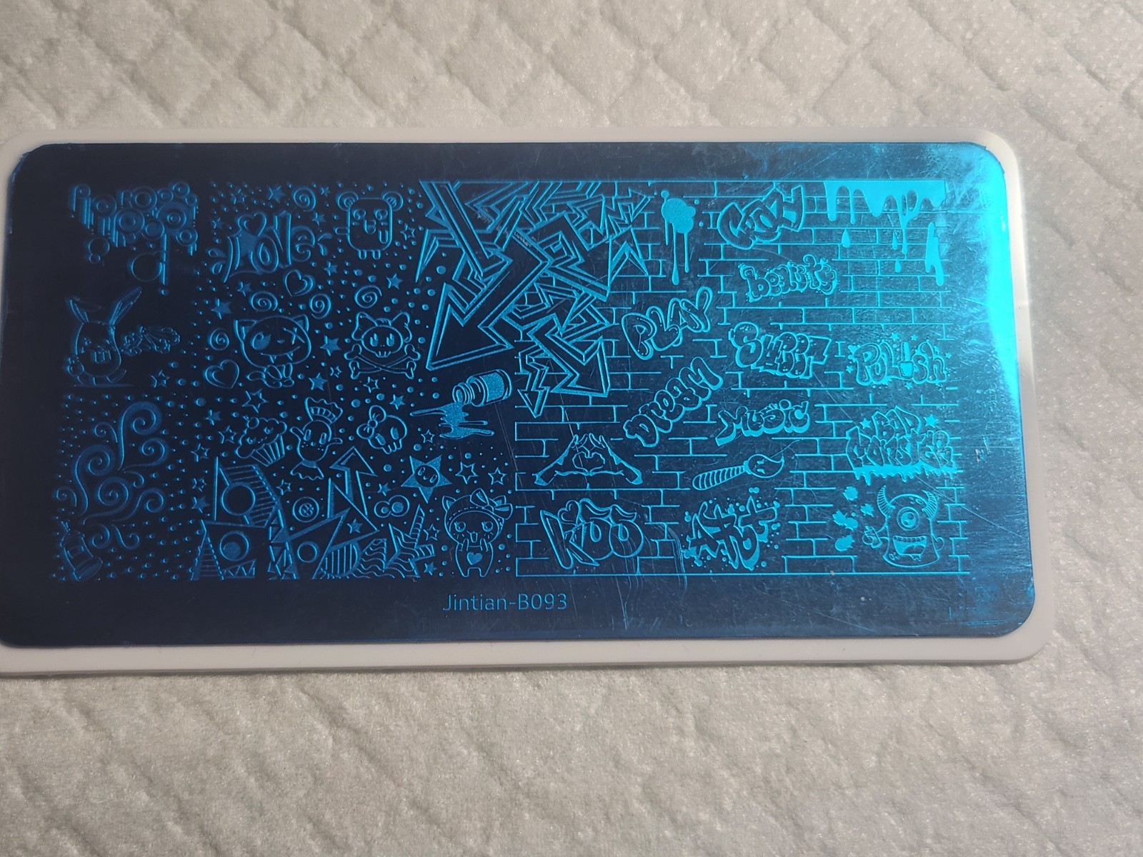 Nail Stamping Plate -JinTian B093 Graffiti Art Tribute – New