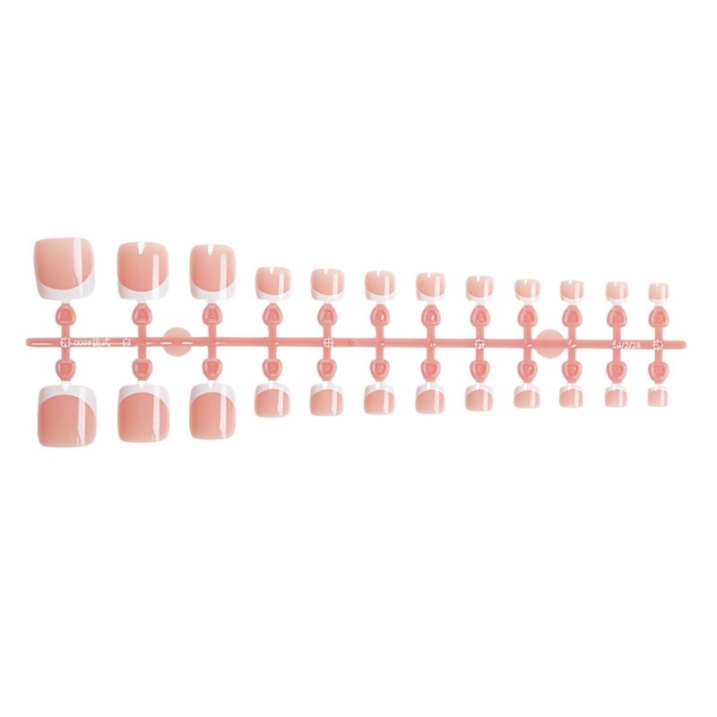 24 Pieces Short Wearable Toenails Simple Press on Toenails For Any Occasion