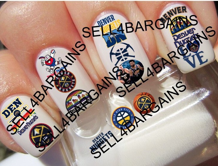 New 2023 Designs》NBA DENVER NUGGETS LOGOS》17 Different Designs》Nail Art Decals