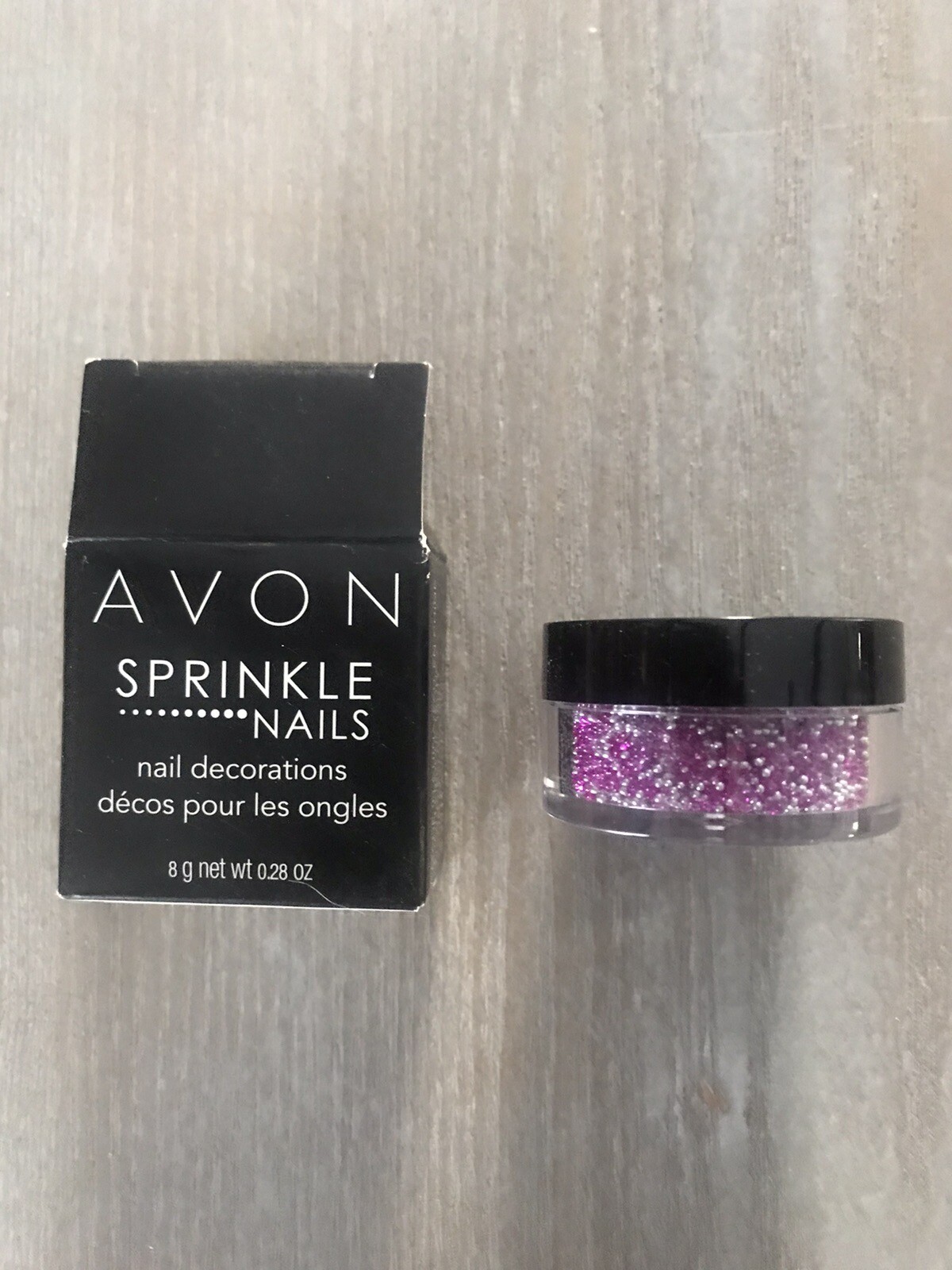 Avon Sprinkle Nails Decorations Pink Confetti 0.28 oz New In Box