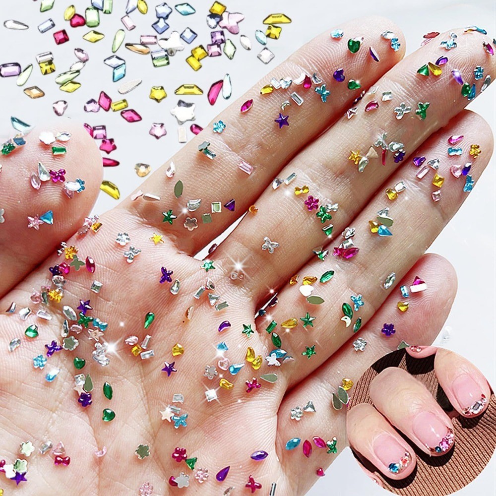 Multi Shape Flat Back Crystals Rhinestones for Nails DIY Crafts Bling Gems