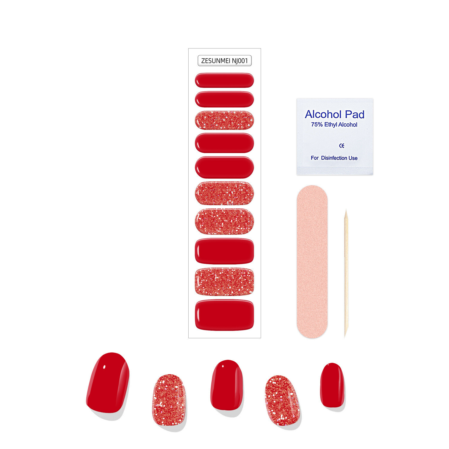 3D Nail Art Stickers Self-Adhesive DIY Wrap Full Cover Bronzing Waterproof Stick
