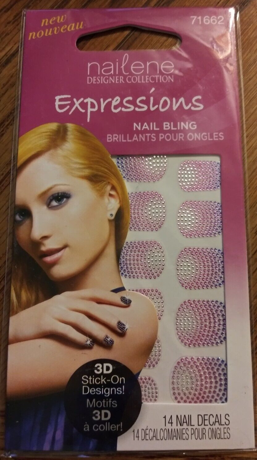Nailene Designer Collection Expressions Easy to Use Nail Bling 3D Stick On Deisi