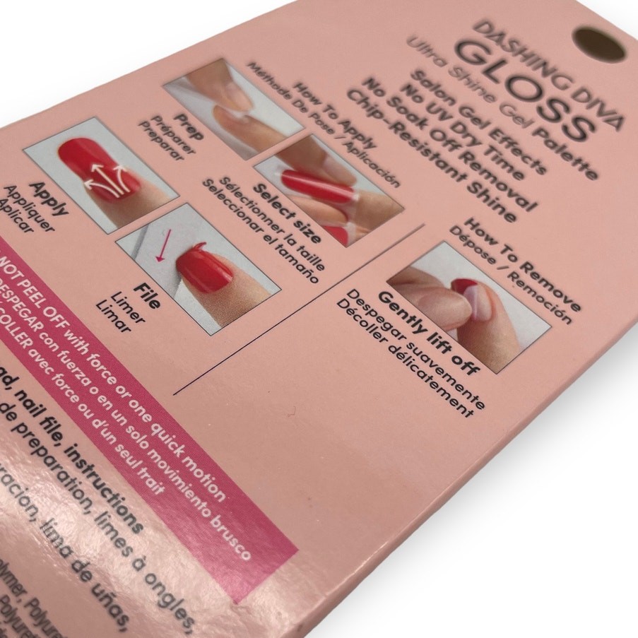 Dashing Diva Gloss Nail Strips, Gleam Queen, Easy-to-Apply & Long-Lasting