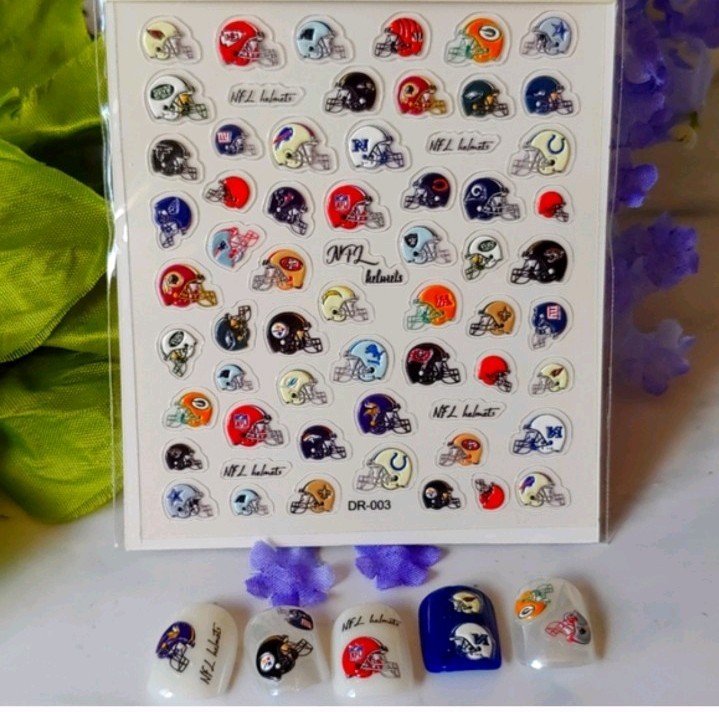 NFL 5D High Quality Nail Sticker Wraps Decals Limited Collection *Please Read!*