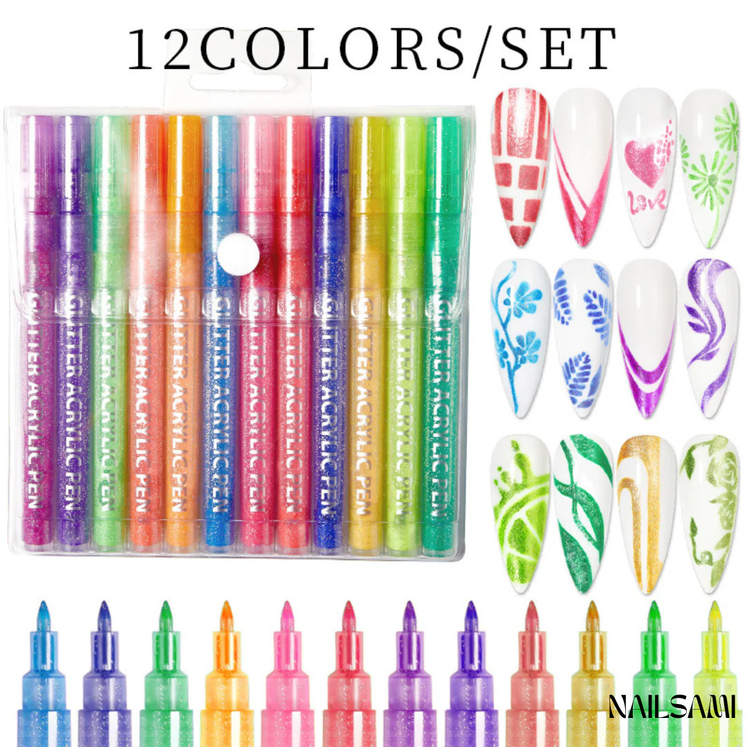 NAILSAMI Nail Art Pen Set Fine Line Detailing & DIY Manicure Design