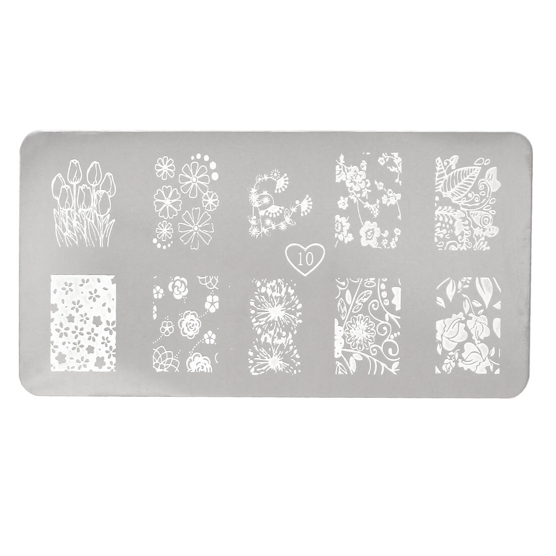 Fingernails Flower Printed Stencil Template Painted Plate Gel Nails Tool 1 Sheet