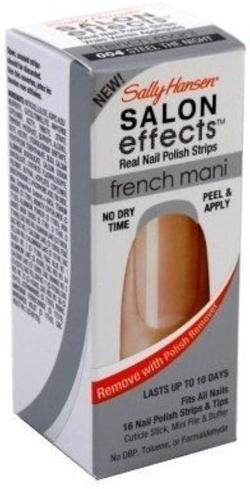 Sally Hansen Salon Effects Real Nail Polish Strips Steel the Night French Mani