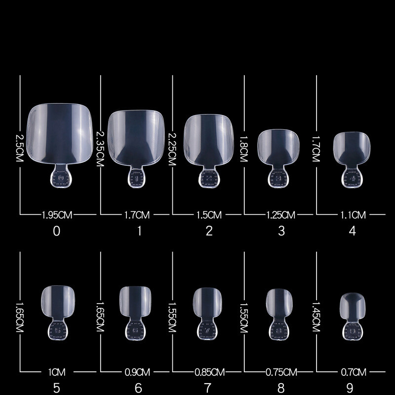 500 Pcs Artificial False Toe Nails Tip For Nail Art Decor Foot Manicure Tool Box