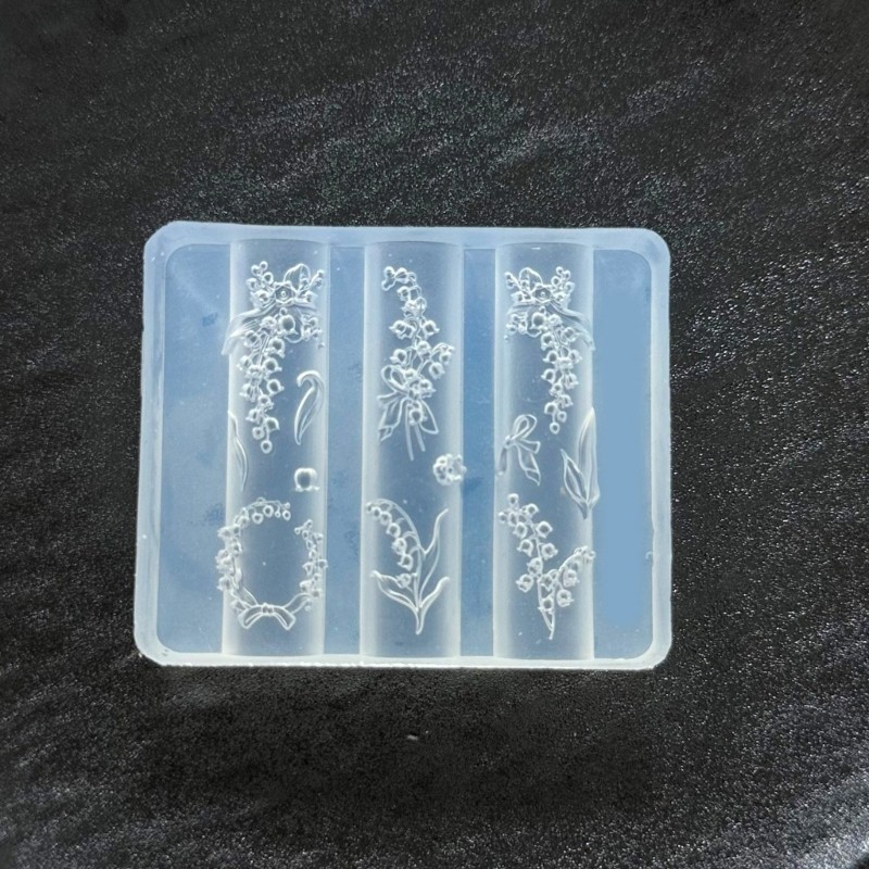 Silicone Embossing Sheets Featuring Floral Lace Bowknot 3D Nail Art Designs