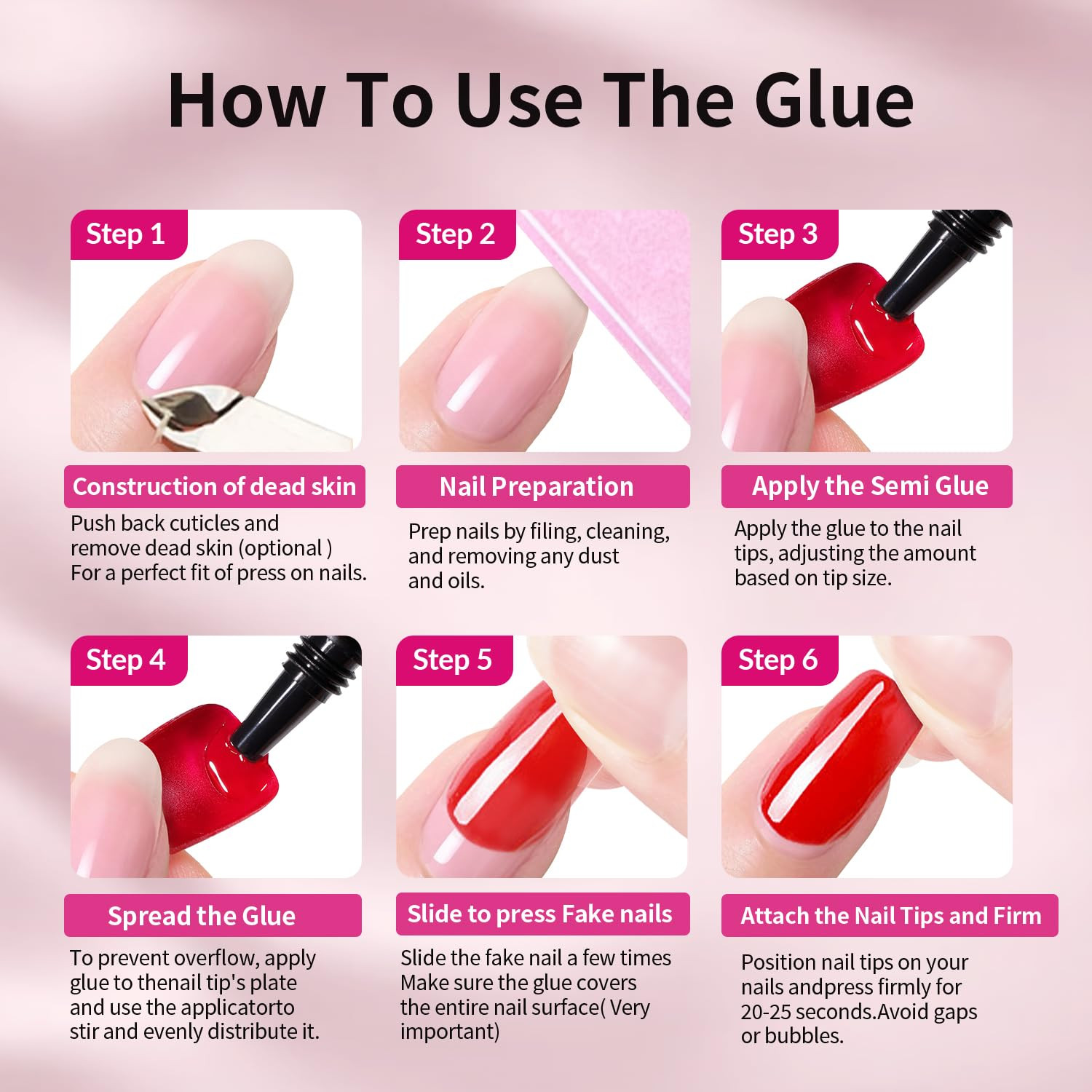 Quick Dry Semi Solid Gel Nail Glue 10G with 10Ml Remover, Super Strong, No UV La
