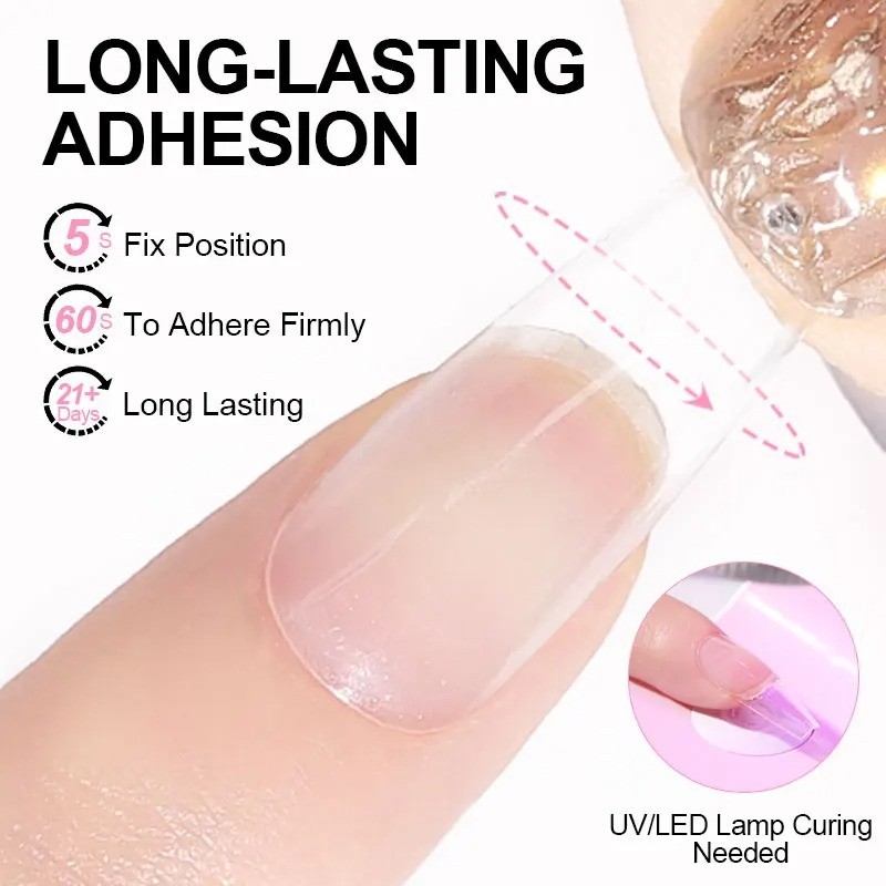LIMEGIRL 7.5ml Nail Tips Glue Gel UV Strong Bond False Nail Manicure Gel