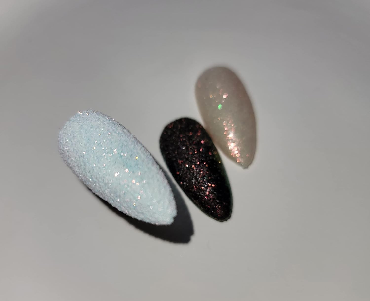 10g 0.2mm Shimmer White Rainbow Nail Glitter Holographic Shining Sugar Nail G…