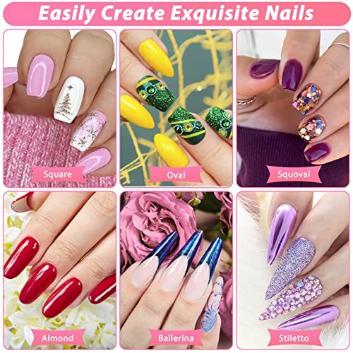 600PCS Clear Coffin Nail Tips Set Clear Acrylic Full Cover Nail Tips Set-Clear