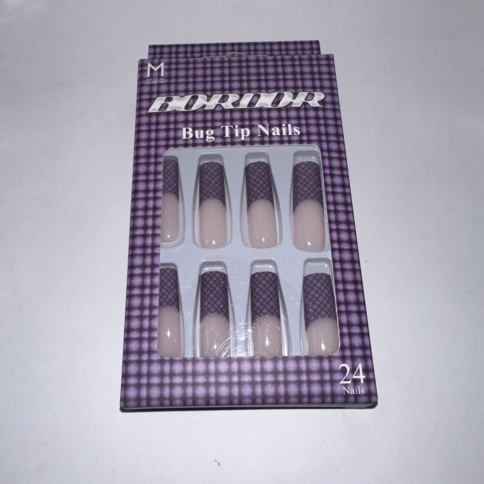 KISS FX COLOR RED ASPEN HANDMADE FRENCH TIP PRESS ON NAILS MEDIUM LENGTH 24 CT