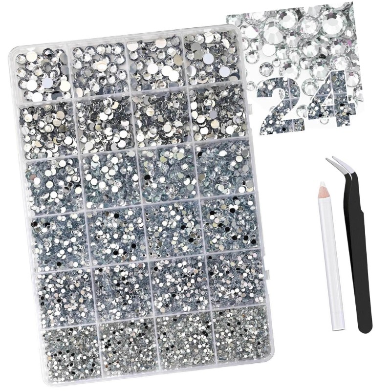 Resin AB Glittering Flat Back Rhinestones Bedazzling For Nail Art 3mm To 6mm