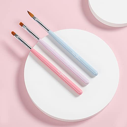 Nail Art Brushes TEOYALL Nail Design Painting Brushes Builder Gel Brush Nail …