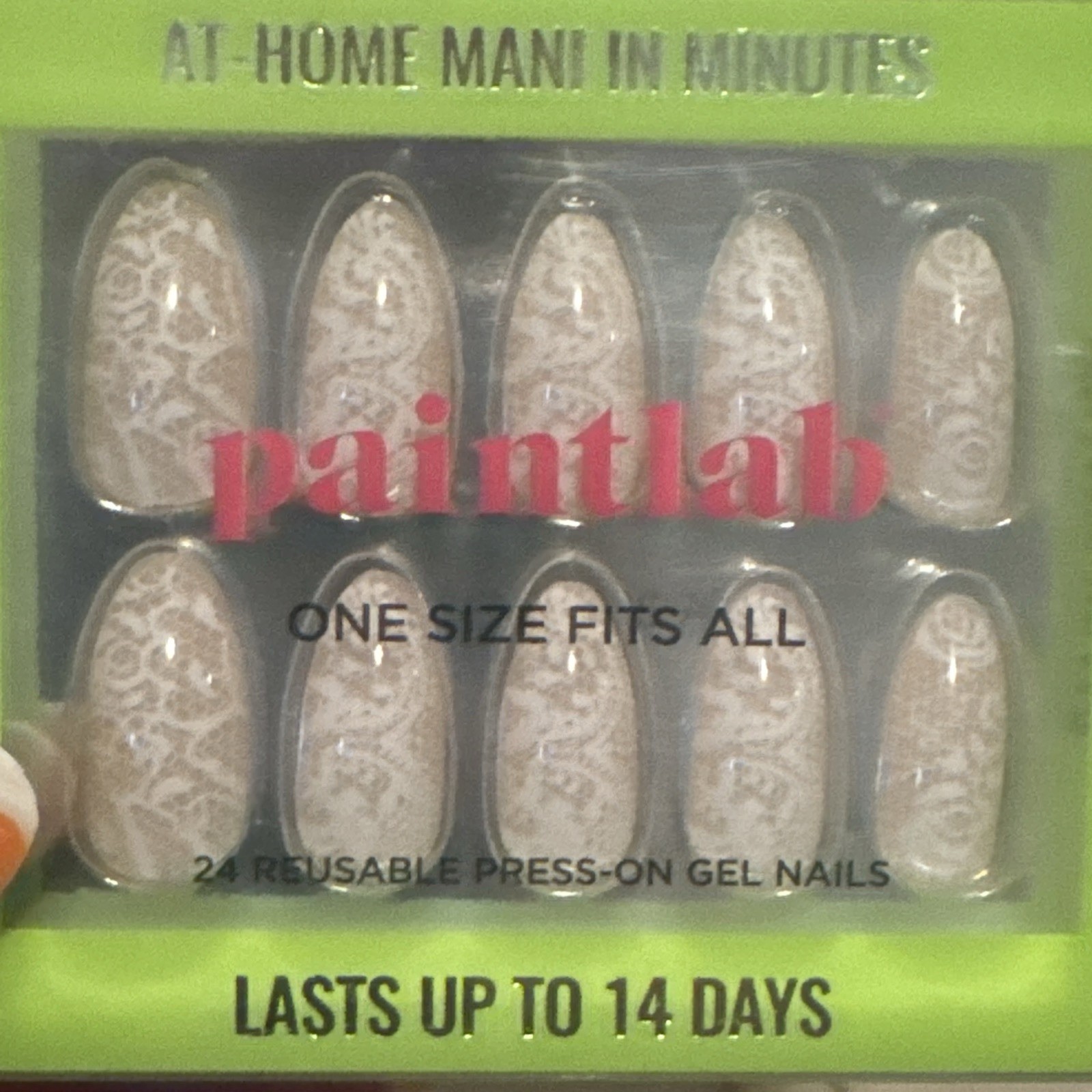 Paintlab Press On Nail Lot. Gift. Trendy Nails. Winter Nails. Bridal. Lace Nails