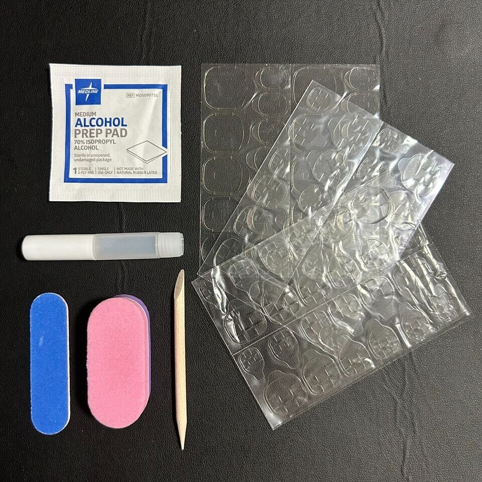 Manicure Handmade Press On Nails 10pc Reusable Artistic Design DIY Long Square