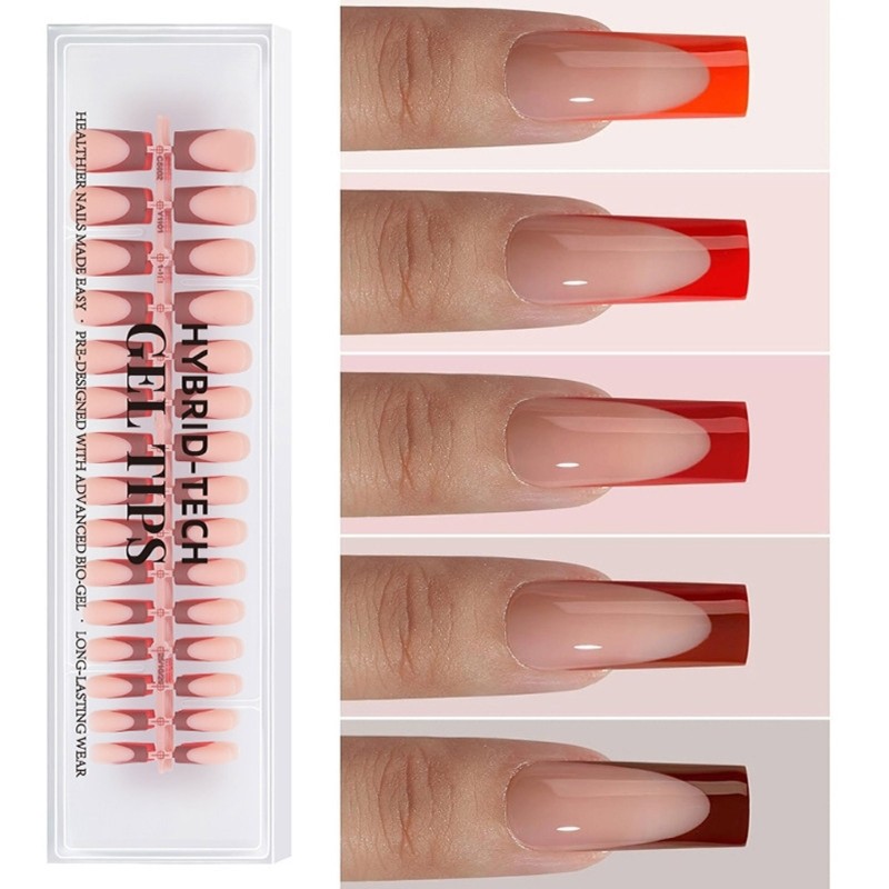 150Pcs French Tip Press On Nail Glossy or Matte Finish Easy Application Nail Art
