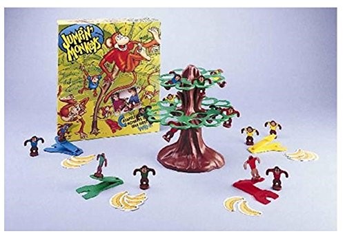 Pressman Jumpin’ Monkeys: Catapult Your Monkeys Into The Tree to 5″, Multi
