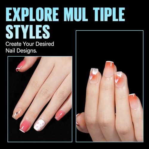 Extra Short Coffin Nail Tips, 240Pcs Half Matte Press 240 Extra Short Coffin
