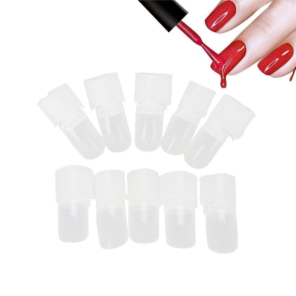 10Pcs/set Nail Polish Varnish Protector Holder Manicure Finger Nail Art Tips