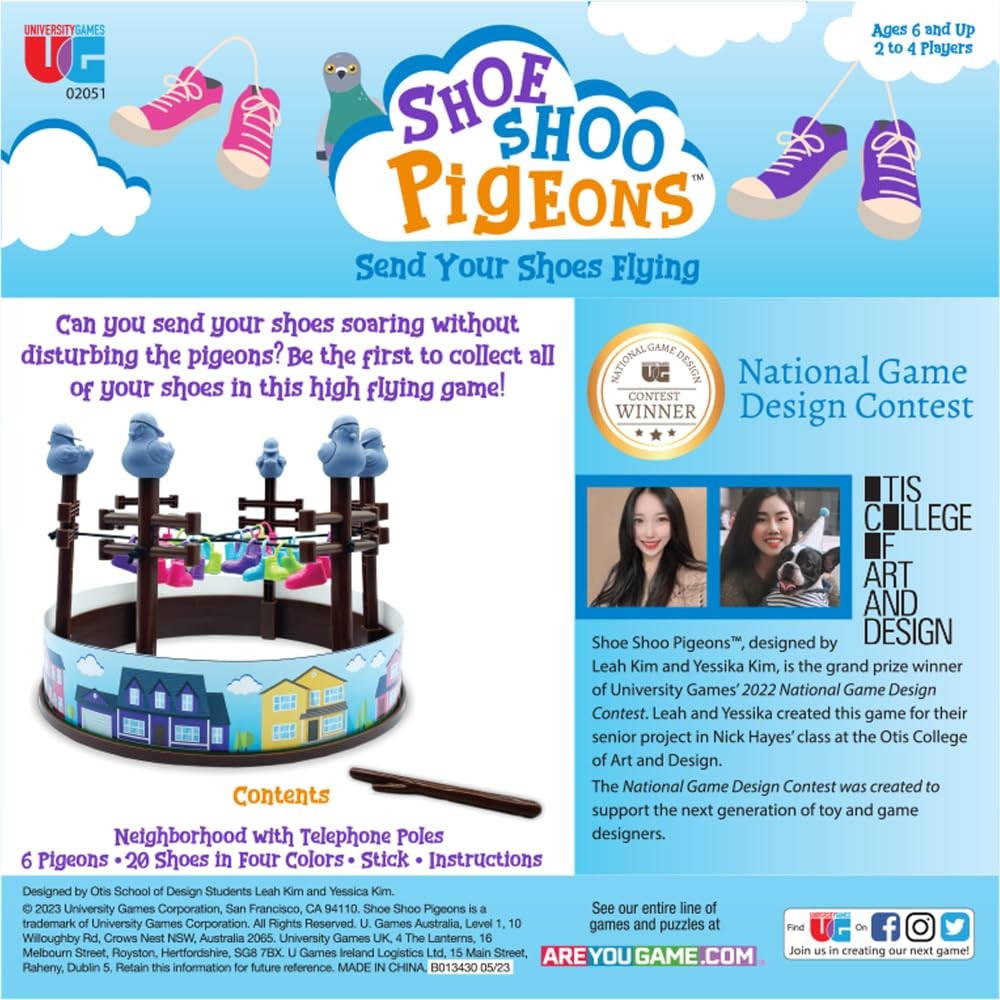 University Games, Shoe Shoo Pigeons! Game, Send Your Shoes Flying! A One Size
