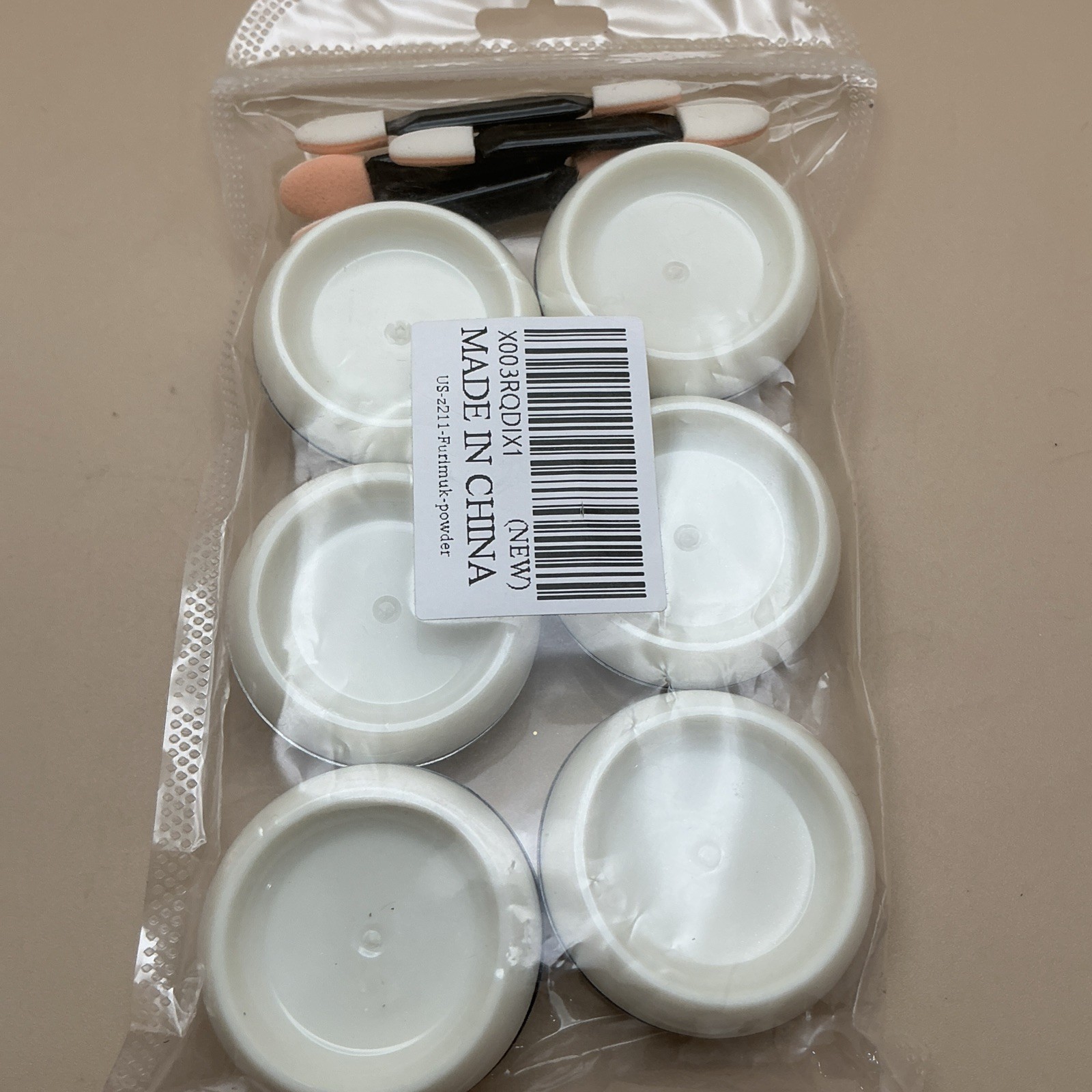 Furimuk, 6 Colors Chrome Nail Powder, Appliqué Pads