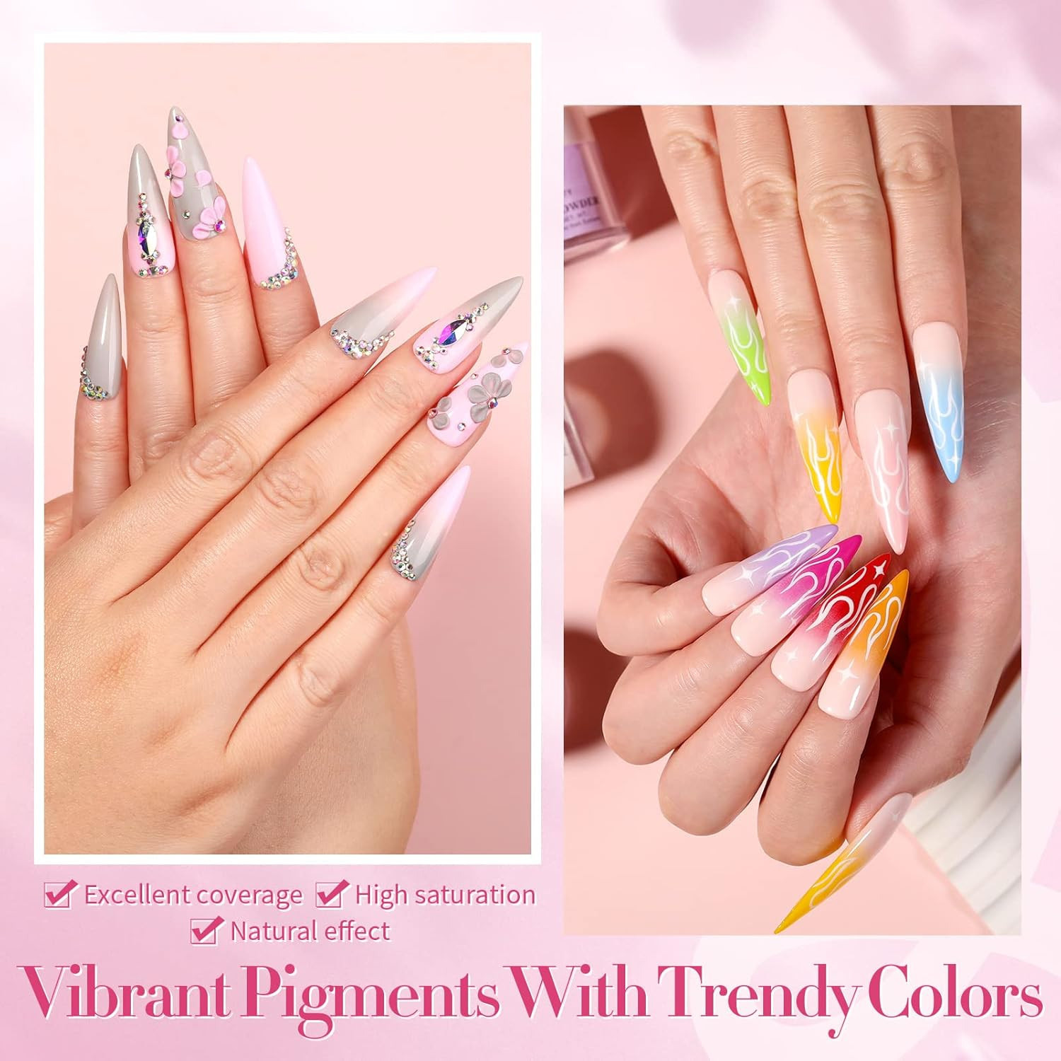 Acrylic Powder Set-24 Colors Acrylic Nail Powder Set All Seasons Colors Pigmente